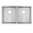 Handmade Top/Undermount Double Bowls Kitchen Sink 770x450x215mm 1.2mm