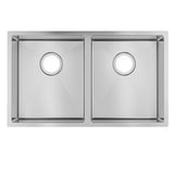 Handmade Top/Undermount Double Bowls Kitchen Sink 770x450x215mm 1.2mm
