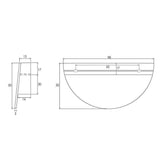 Tiara Wall Hung Vanity and Basin 1200mm White