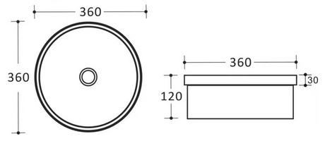 poseidon-matte-white-ceramic-basin-round-360-x120mm