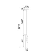 IDA: Interior Iron & Blonde Wood Tube Pendant Lights