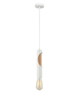IDA: Interior Iron & Blonde Wood Tube Pendant Lights