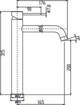 Ideal High Basin Mixer (Brushed Gold)