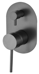 Ideal Wall Mixer With Diverter (Brushed Gun Metal)