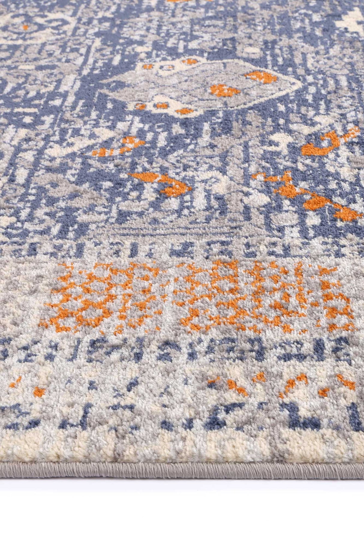Peru Santiago Blue & Cream Contemporary Rug