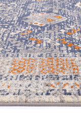 Peru Santiago Blue & Cream Contemporary Rug