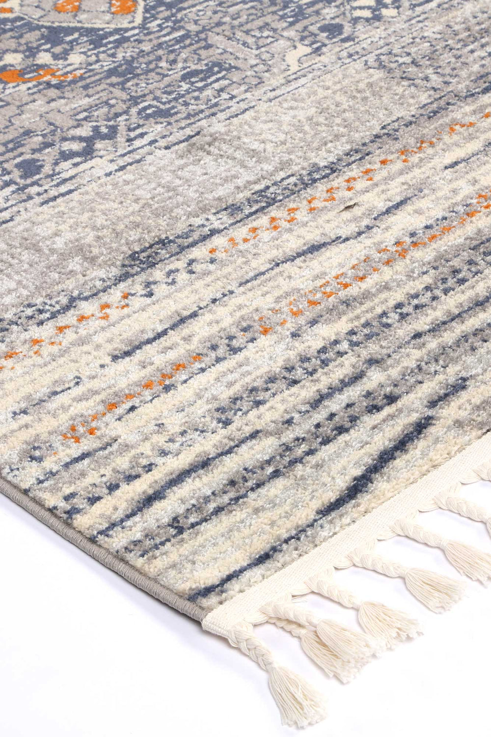 Peru Santiago Blue & Cream Contemporary Rug