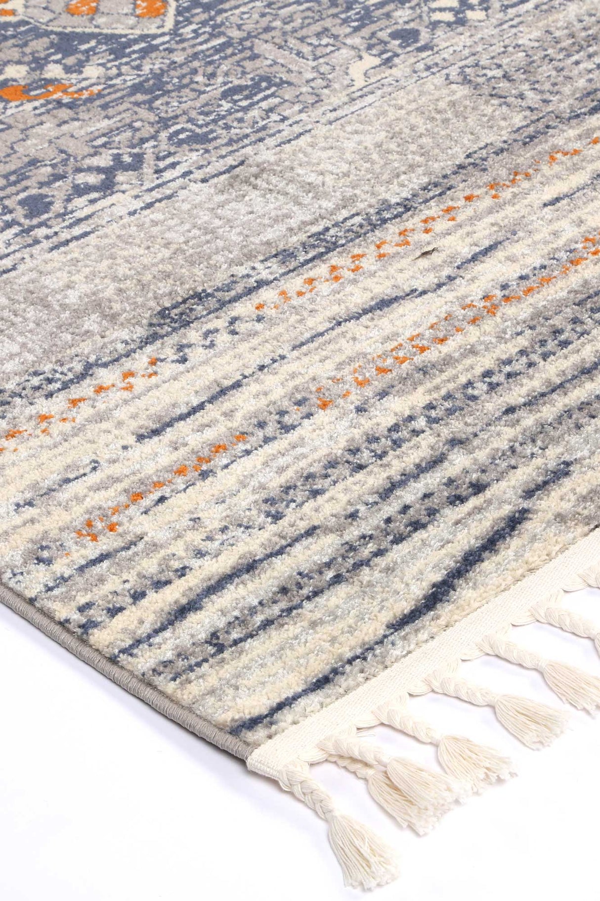 Peru Santiago Blue & Cream Contemporary Rug