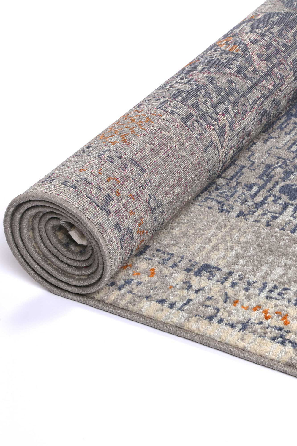 Peru Santiago Blue & Cream Contemporary Rug