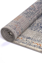 Peru Santiago Blue & Cream Contemporary Rug