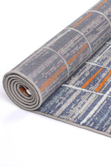 Peru Talca Blue & Orange Contemporary Rug