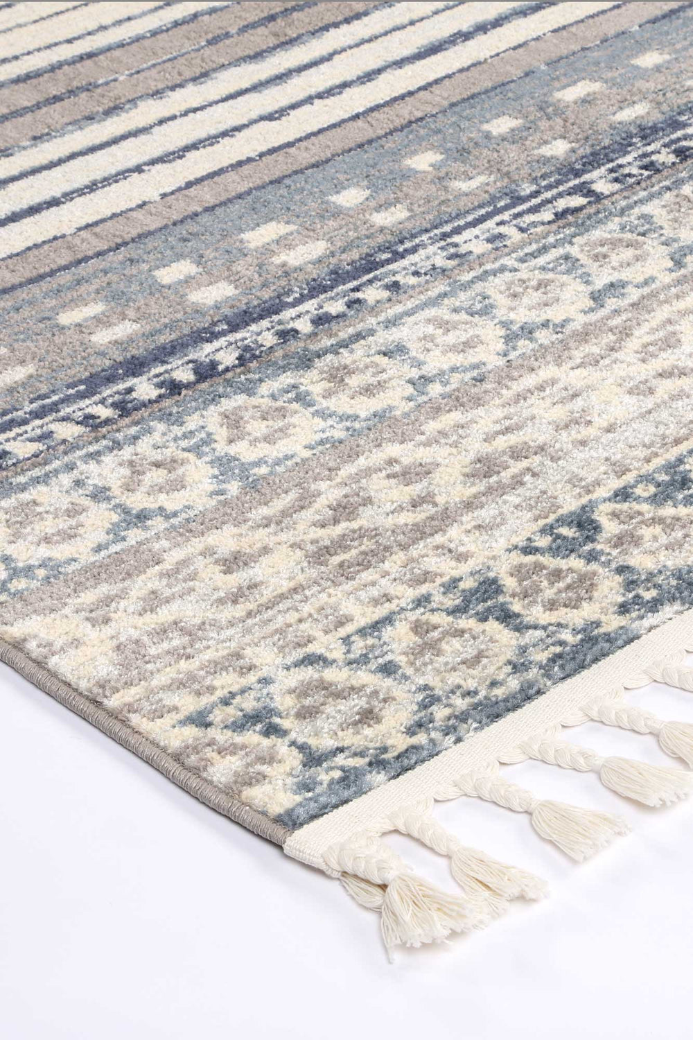 Peru Cajamarca Blue Contemporary Rug
