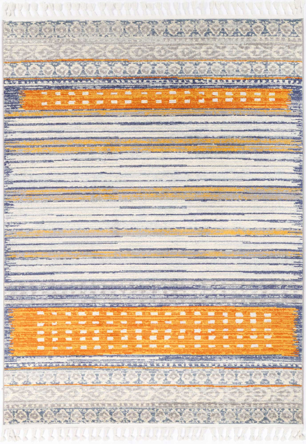 Peru Chuqito Orange Contemporary Rug