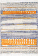 Peru Chuqito Orange Contemporary Rug