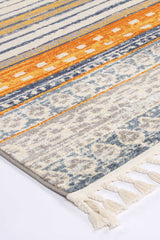 Peru Chuqito Orange Contemporary Rug
