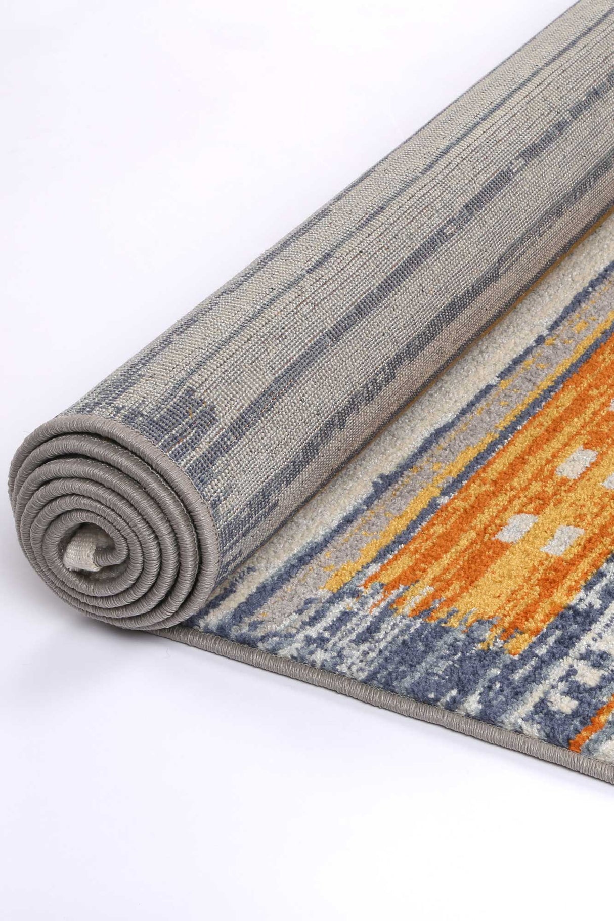 Peru Chuqito Orange Contemporary Rug