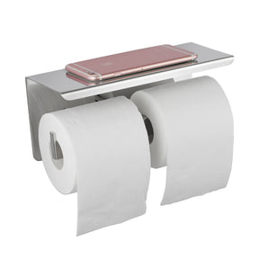 IVANO Double Toilet Paper Holder With Cover - Chrome
