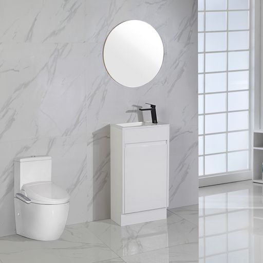 BRANT Mini Freestanding Vanity Gloss White