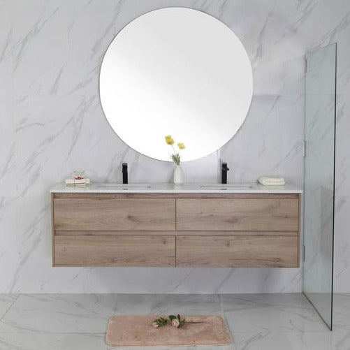 MAX MDF Wall Hung Vanity Max Oak (All Sizes)