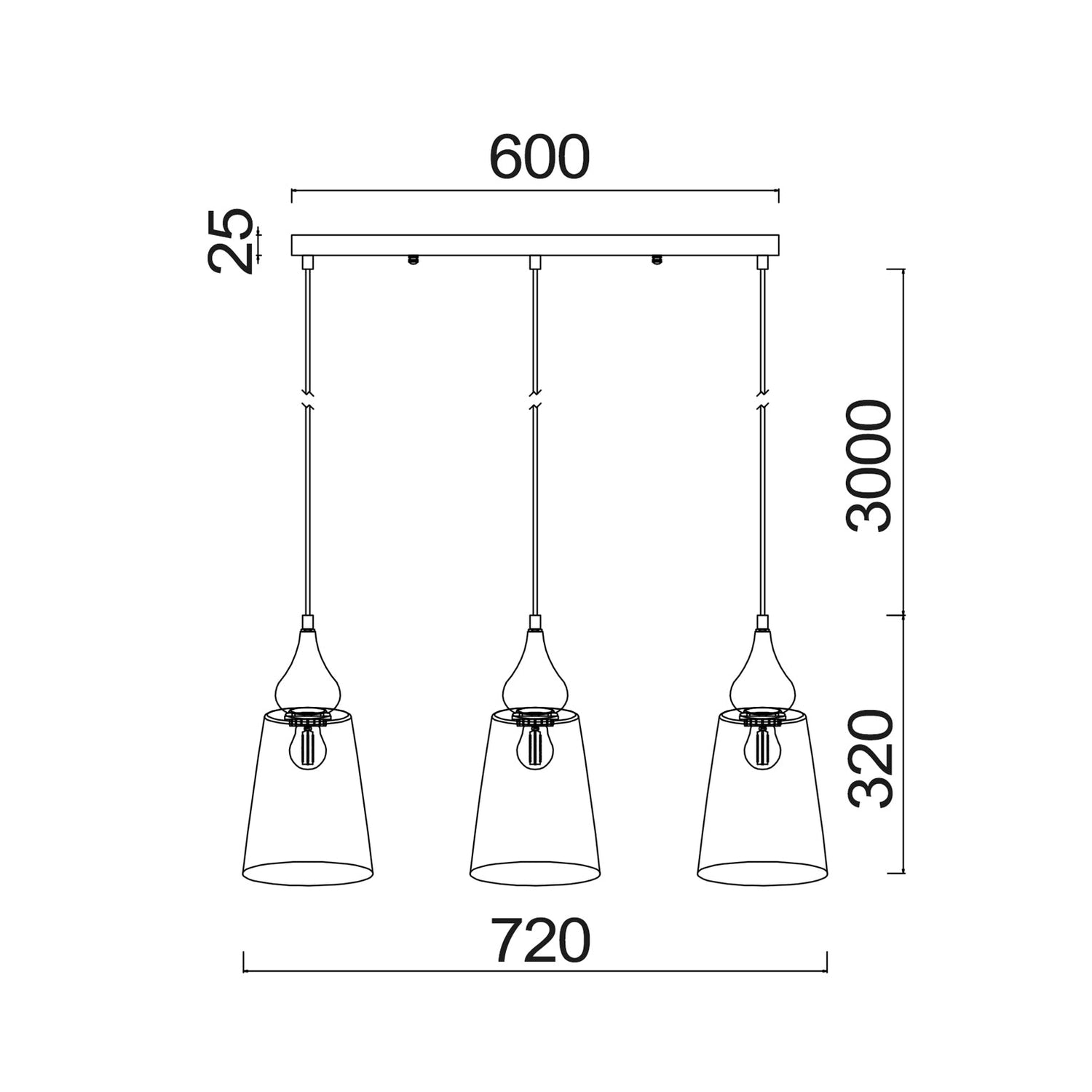 JEREZ: Bronze Amber/ Smokey Black Ellipse Glass Flat Top Pendant Lights