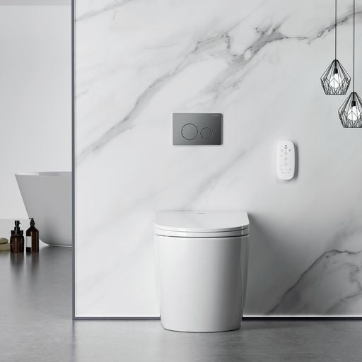 CRAWFORD Rimless Wall Faced Floor Smart Toilet