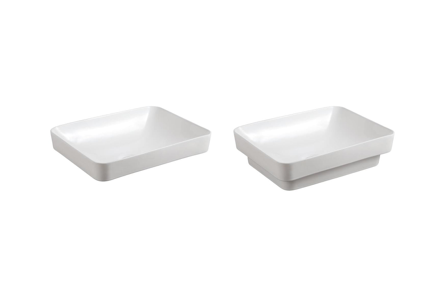 Logan Semi Recess Soft White Basin (Rectangle: 500x370x140mm)