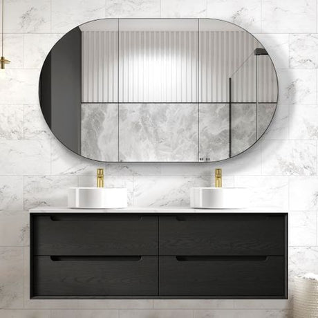 KAKADU Wall Hung Vanity 1500mm Black Oak