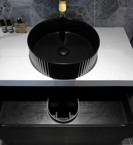 KAKADU Wall Hung Vanity 900mm Black Oak