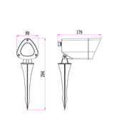 KAM: Exterior Dark Grey Garden Spike Light IP65