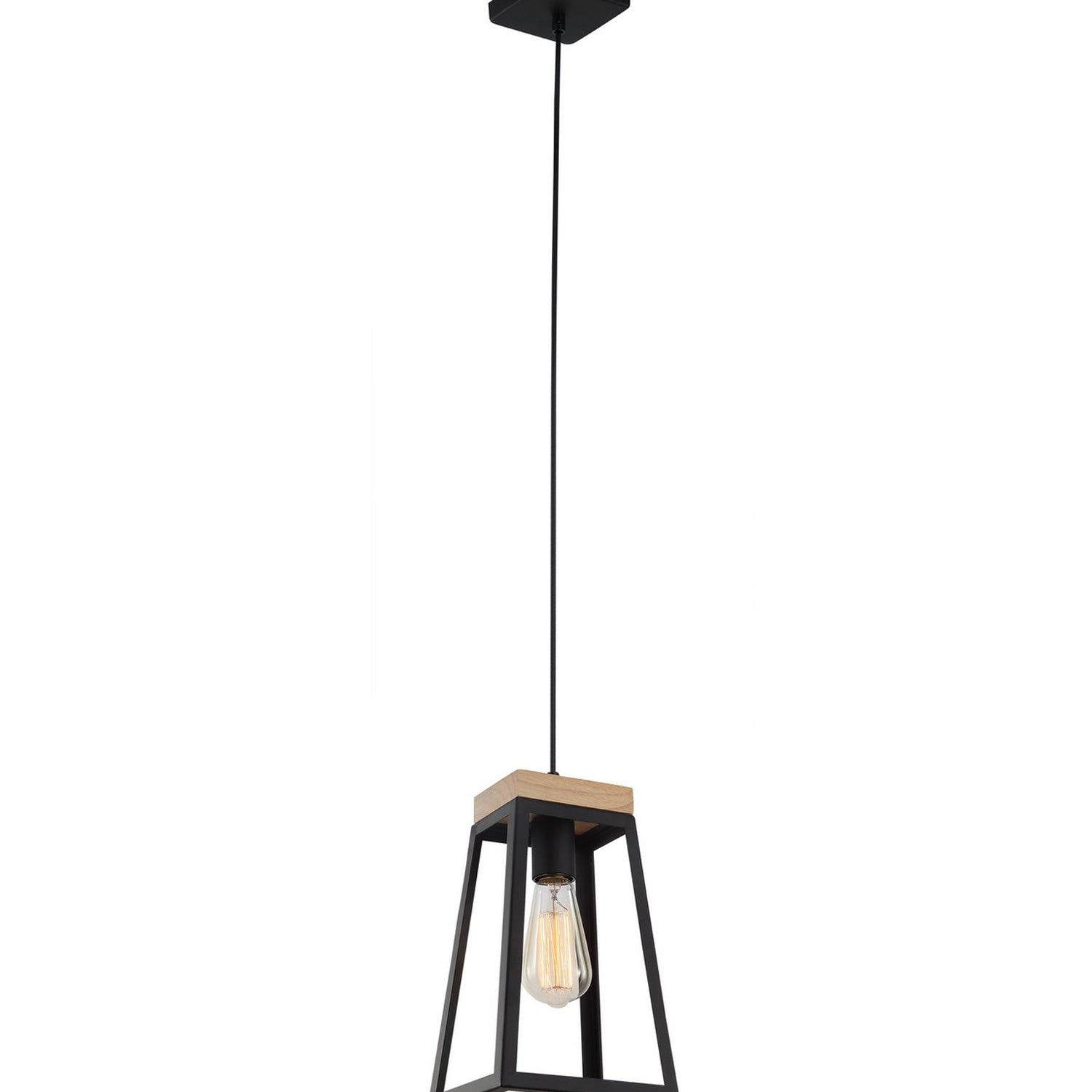 LANTERNA: Scandinavian Wood Trapezium Pendant Lights