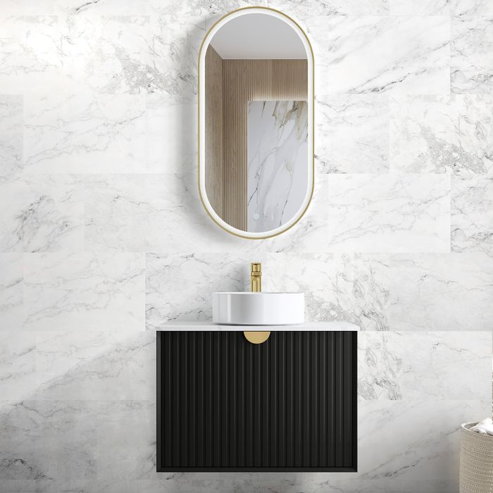 Vanity MARLO Wall Hung 750mm Matte Black
