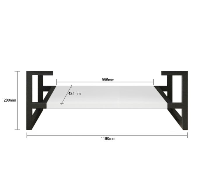 Vanity NOOSA Wall Hung 1200mm Satin White