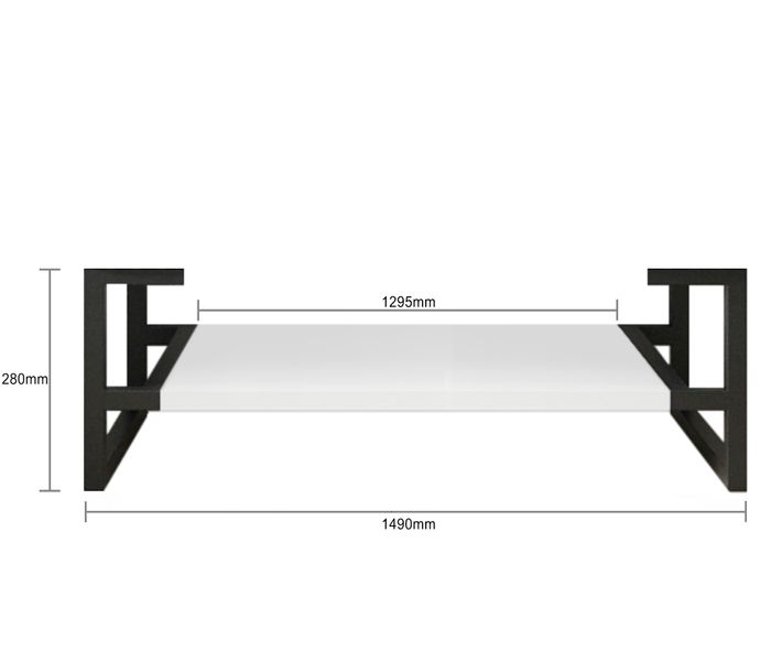 Vanity NOOSA Wall Hung 1500mm Satin White