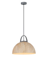 LEGNA: Retro Replica Wood Dome Shape Pendant Lights