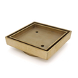 Matte Gold Smart Tile Insert Floor Waste Shower Grate Drain (90mm outlet) 115x115mm