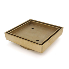 Matte Gold Smart Tile Insert Floor Waste Shower Grate Drain (90mm outlet) 115x115mm