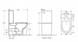 London Rimless Back To Wall Toilet Suite (Gloss White)