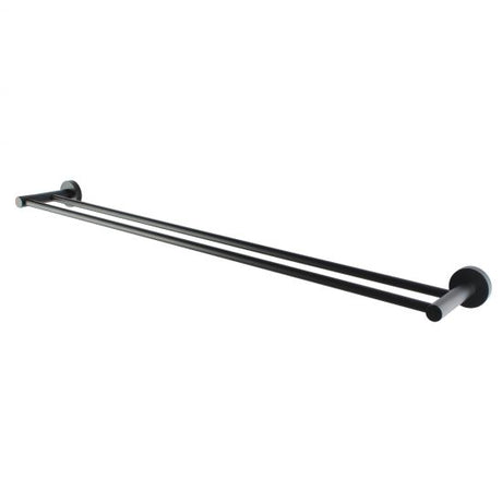 LUCID PIN Round Double Towel Rack Rail - Black