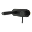 LUCID PIN Round Matte Black Bathtub/Basin Wall Mixer with Spout
