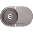 Laveo 470*780*204mm Grey Granite Stone Sink Single Bowl with Drainer