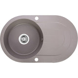 Laveo 470*780*204mm Grey Granite Stone Sink Single Bowl with Drainer
