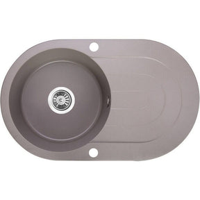 Laveo 470*780*204mm Grey Granite Stone Sink Single Bowl with Drainer