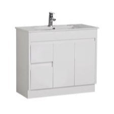 MAYA Slim Free Standing Vanity Gloss White 750/900