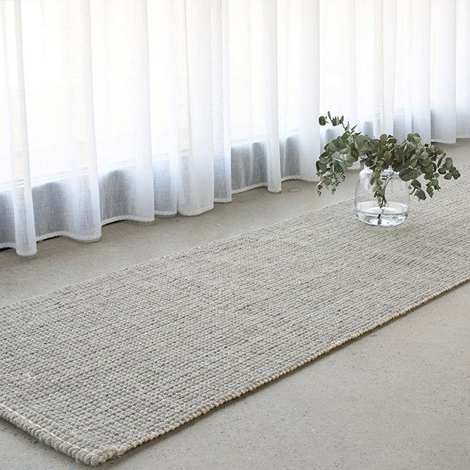 Madras Parker Dove Runner Rug