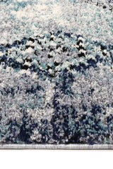 Myk Navy Blue Diamond Abstract Rug
