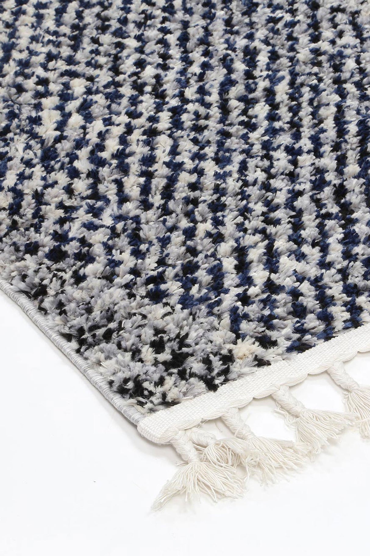 Myk Navy Blue Geometric Rug