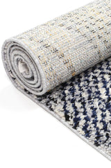 Myk Navy Blue Geometric Rug
