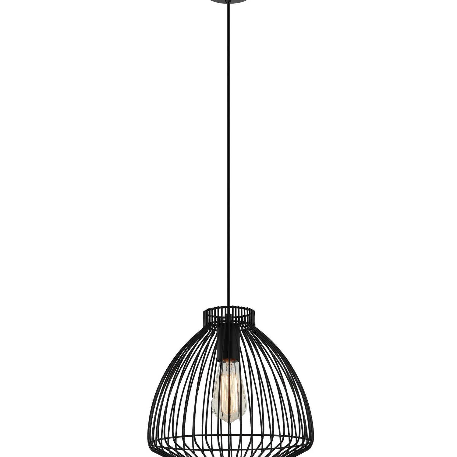 MANU: Modern Interior Cone (Concave) Wire Cage Pendant Lights