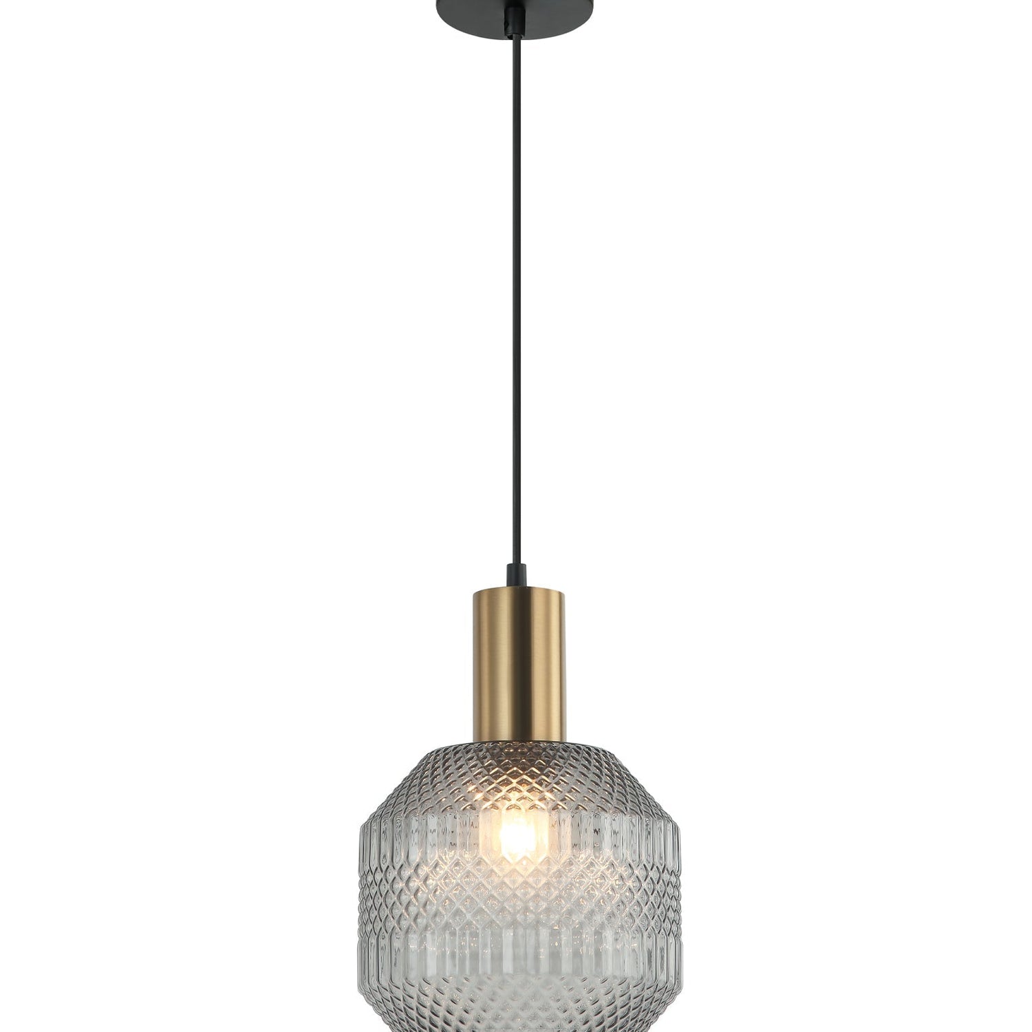MARACA: Interior Glass Jar With Quadrilateral Segment Pendant Lights