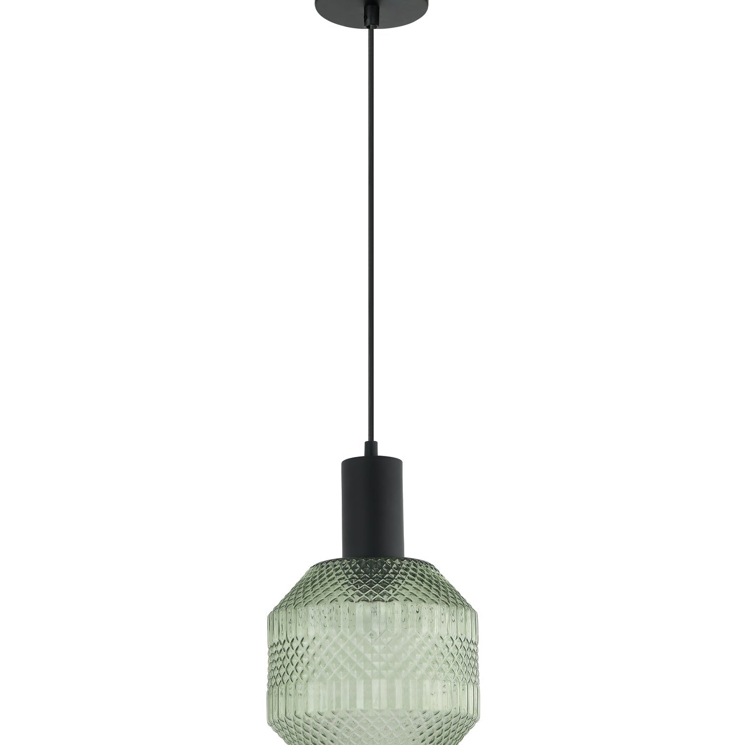 MARACA: Interior Glass Jar With Quadrilateral Segment Pendant Lights